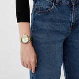 Michael Kors Everest Chronograph Gold Dial Gold Steel Strap Watch For Women - MK7210 Buy Now By Michael Kors