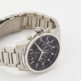 Armani Exchange Banks Chronograph Black Dial Silver Steel Strap Watch For Men - AX1720 Buy Now By Armani Exchange