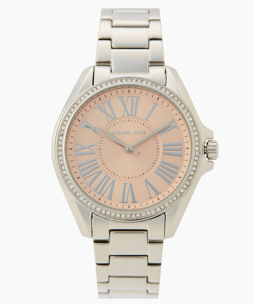 Michael Kors Kacie Three Hand Pink Dial Silver Steel Strap Watch for Women - MK6929 Buy Now By Michael Kors