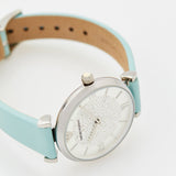 Emporio Armani Gianni T Bar Analog Crystals Silver Dial Blue Leather Strap Watch For Women - AR11443 Buy Now By Emporio Armani