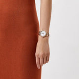 Michael Kors Lilane Three Hand Mother of Pearl White Dial Rose Gold Steel Strap Watch For Women - MK4557 Buy Now By Michael Kors