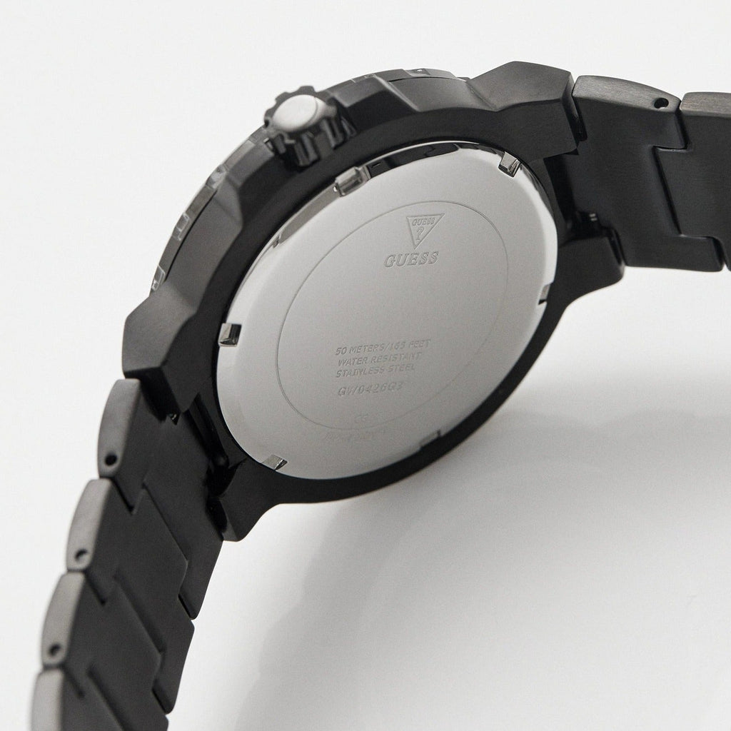 Guess Track Black Dial Black Steel Strap Watch for Men - GW0426G3 Buy Now By Guess