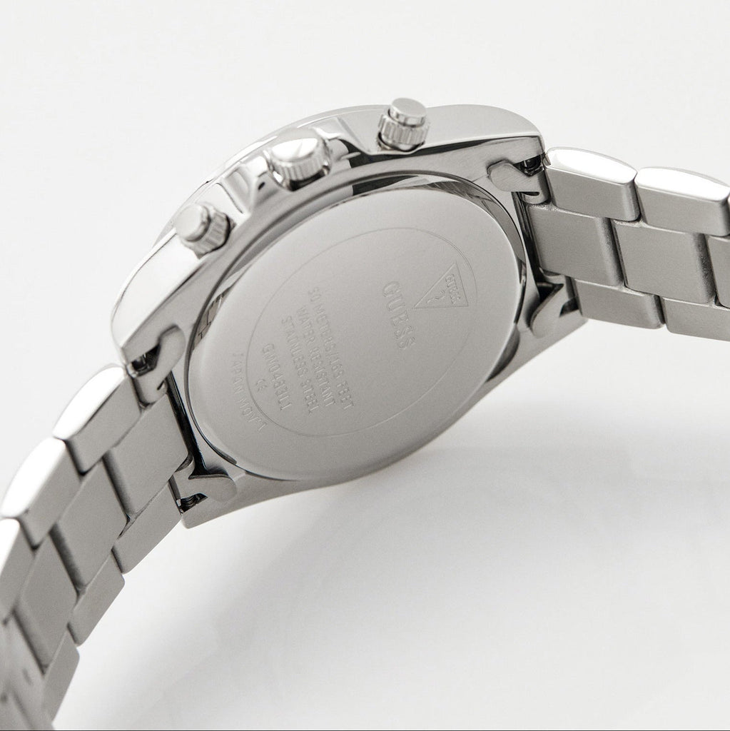 Guess Sol Chronograph Crystals Multicolor Dial Silver Steel Strap Watch For Women - GW0483L1 Buy Now By Guess