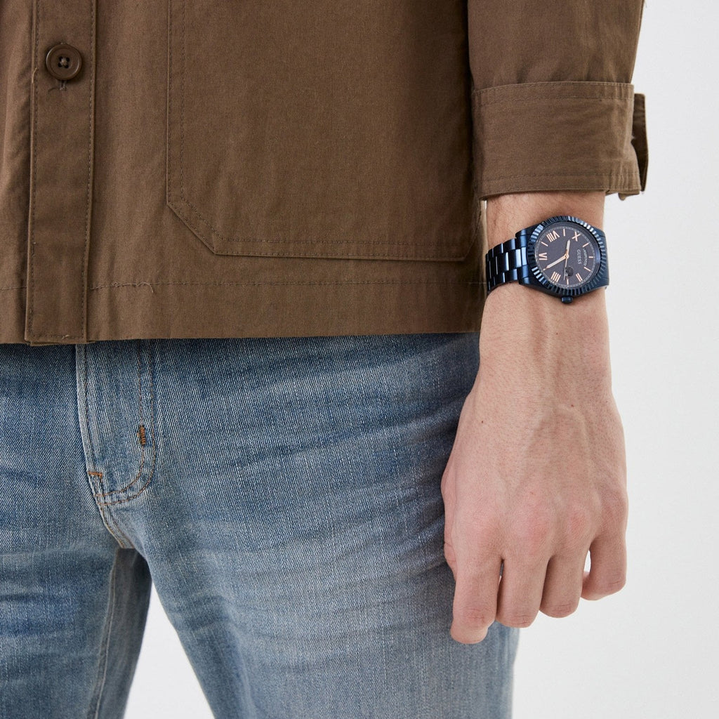 Guess Connoisseur Quartz Blue Dial Blue Steel Strap Watch For Men - GW0265G9 Buy Now By Guess