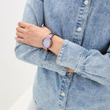 Guess Lily Analog Purple Dial Purple Steel Strap Watch For Women - GW0528L4 Buy Now By Guess