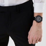 Guess Edge Chronograph Black Dial Black Steel Strap Watch For Men - GW0539G3 Buy Now By Guess