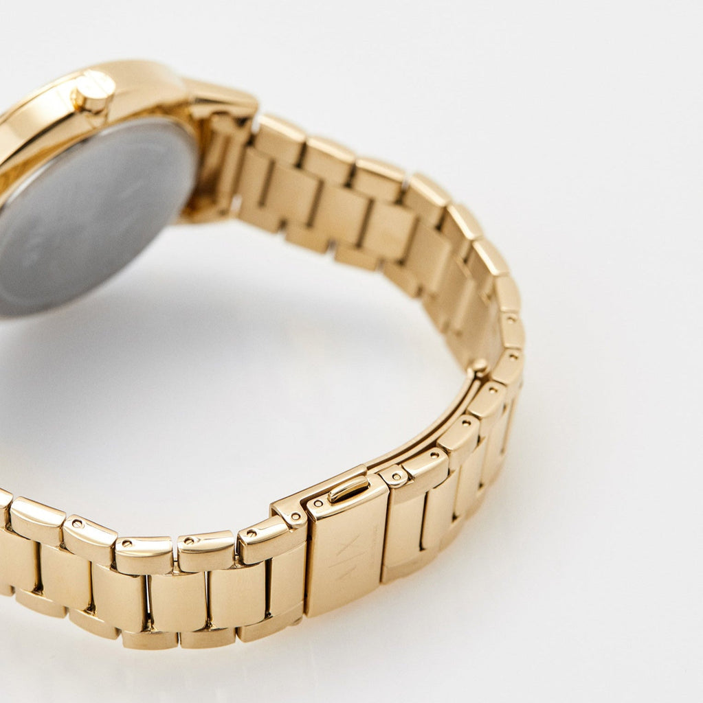 Armani Exchange Cayde Chronograph Black Dial Gold Steel Strap Watch for Men - AX2747 Buy Now By Armani Exchange