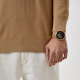 Armani Exchange Cayde Chronograph Black Dial Gold Steel Strap Watch for Men - AX2747 Buy Now By Armani Exchange