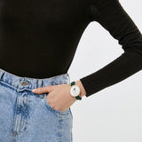 Fossil Jacqueline Multifunction Moonphase Mother of Pearl White Dial Green Leather Strap Watch for Women - ES5244 Buy Now By Fossil