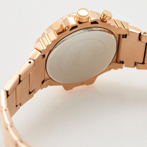 Guess Fusion Chronograph Rose Gold Dial Rose Gold Steel Strap Watch for Women - GW0552L3 Buy Now By Guess