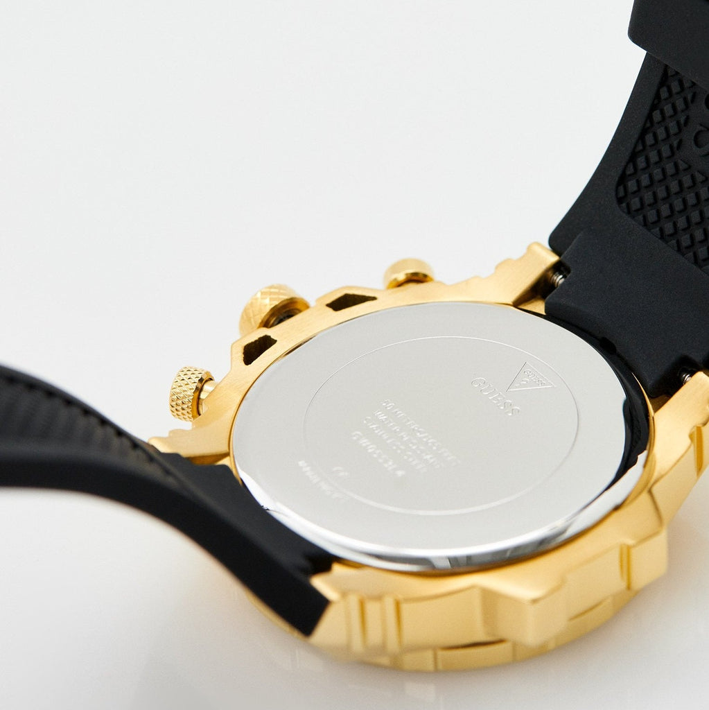 Guess Fusion Chronograph Black Dial Black Leather Strap Watch For Women - GW0553L4 Buy Now By Guess