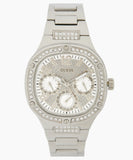 Guess Duchess Quartz Silver Dial Silver Steel Strap Watch For Women - GW0558L1 Buy Now By Guess