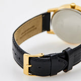 Guess Gadget Gold Dial Black Leather Strap Watch for Men - GW0570G1 Buy Now By Guess