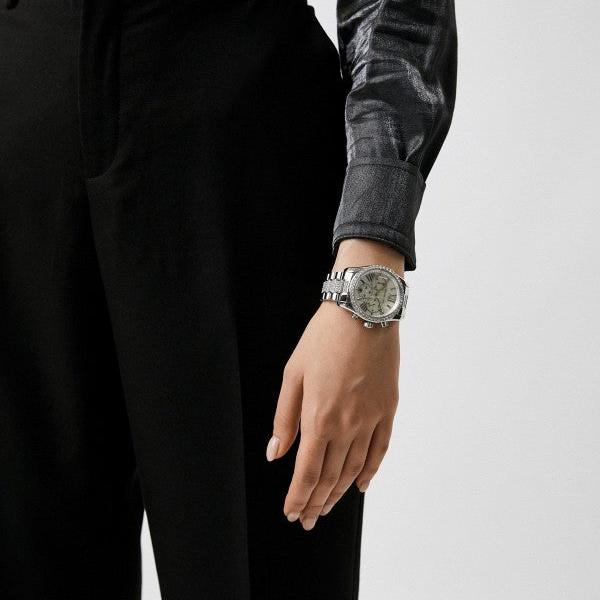 Michael Kors Lexington Chronograph White Dial Silver Steel Strap Watch For Women - MK7243 Buy Now By Michael Kors