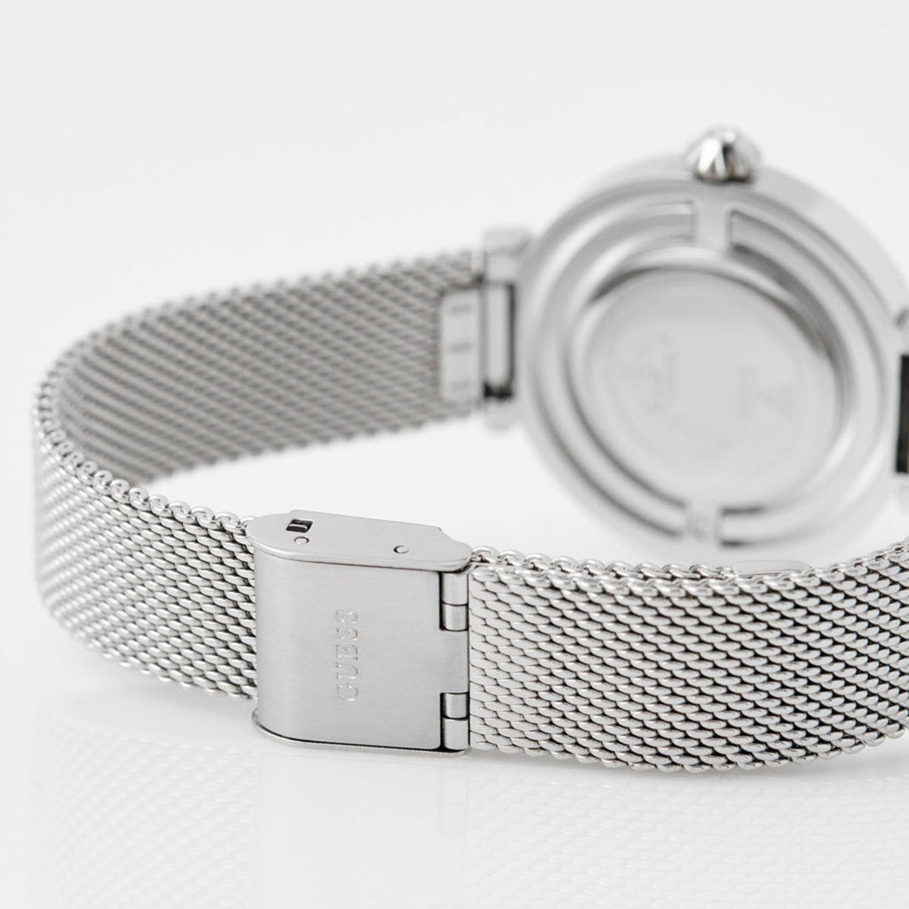 Guess Dream Crystals Silver Dial Silver Mesh Strap Watch For Women - GW0550L1 Buy Now By Guess