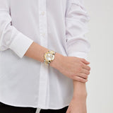 Guess Sunray Multifunction Silver Dial Two Tone Steel Strap Watch for Women - GW0616L2 Buy Now By Guess