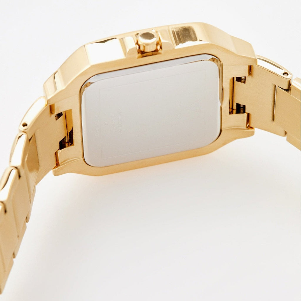 Guess Deco Quartz Crystals Gold Dial Gold Steel Strap Watch For Women - GW0472L2 Buy Now By Guess