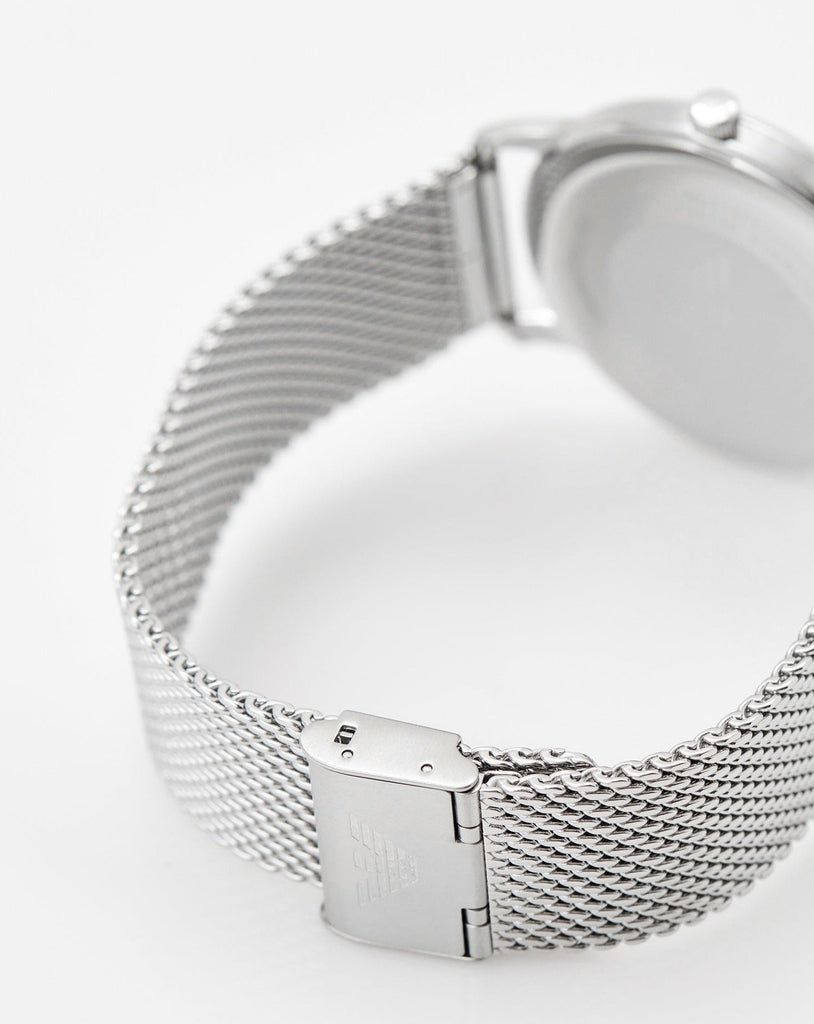 Emporio Armani Minimalist Quartz Blue Dial Silver Steel Strap Watch For Men - AR11571 Buy Now By Emporio Armani