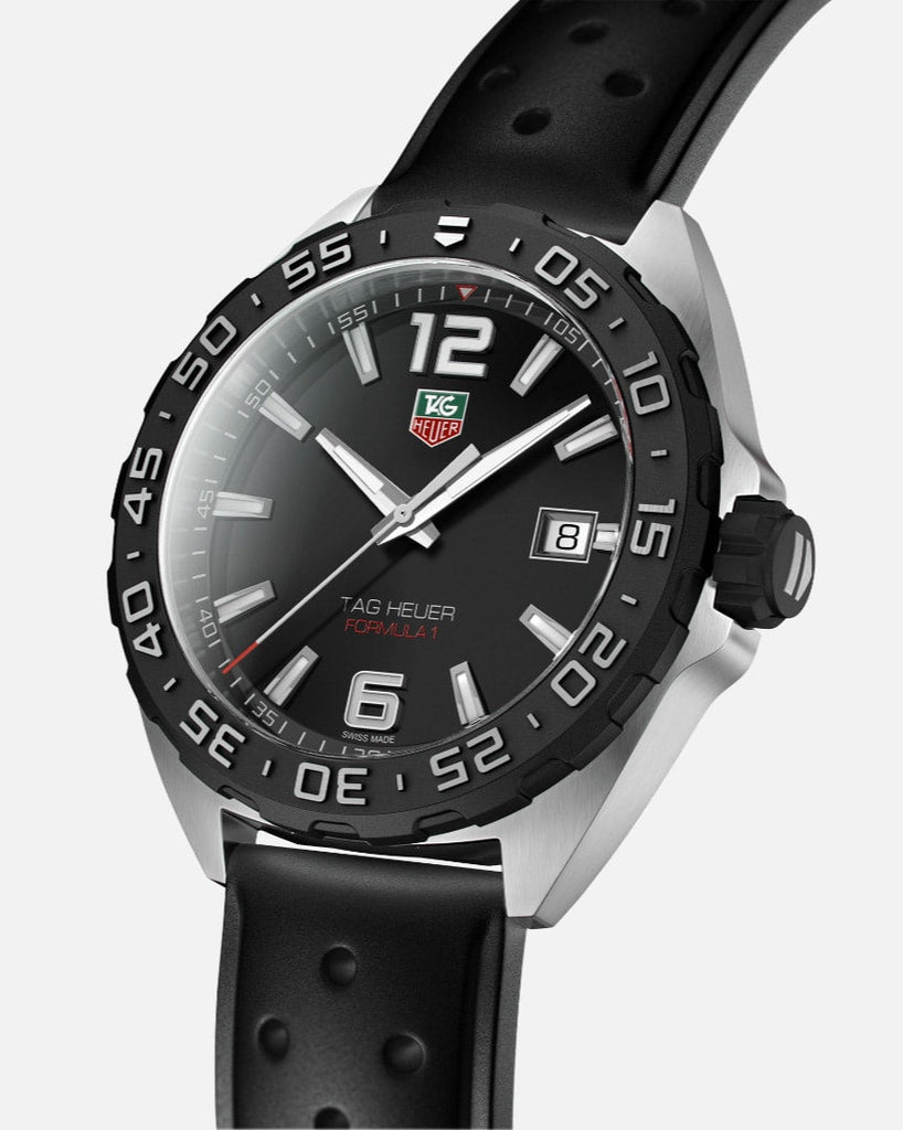 Tag Heuer Formula 1 Quartz Black Dial Black Rubber Strap Watch for Men - WAZ1110.FT8023 Buy Now By Tag Heuer