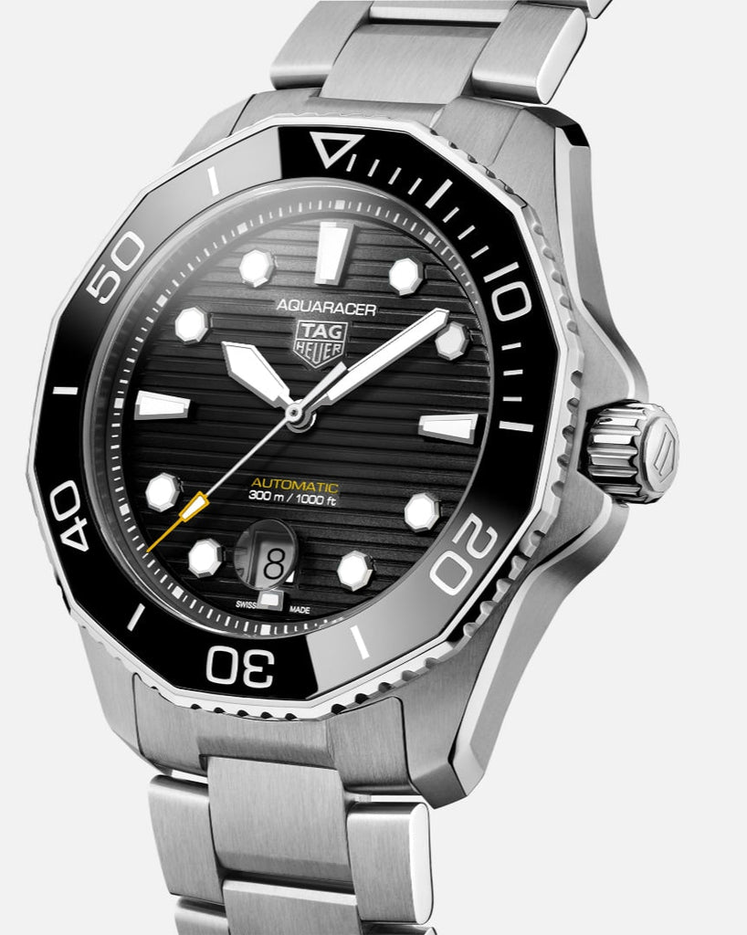 Tag Heuer Aquaracer Professional 300 Automatic Black Dial Silver Steel Strap Watch for Men - WBP201A.BA0632 Buy Now By Tag Heuer
