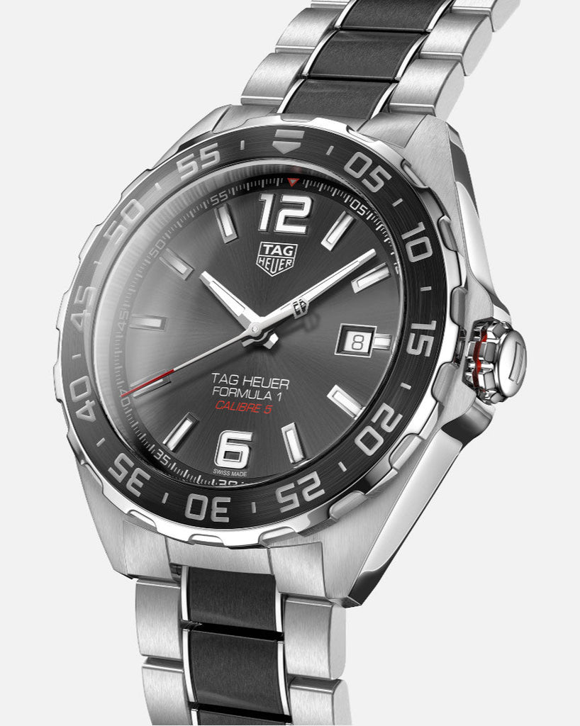 Tag Heuer Formula 1 Calibre 5 Anthracite Dial Two Tone Steel Strap Watch for Men - WAZ2011.BA0843 Buy Now By Tag Heuer