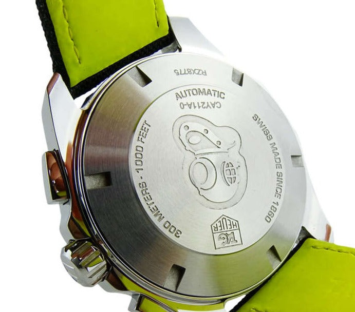 Tag Heuer Aquaracer Automatic Chronograph Black Dial Black Nylon Strap Watch for Men - CAY211A.FC6361 Buy Now By Tag Heuer