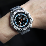 Seiko 5 Sports Checker Flag Special Edition Black Dial Silver Steel Strap Watch For Men - SRPK67K1 Buy Now By Seiko