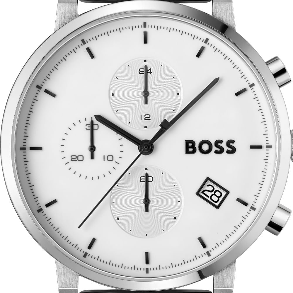 Hugo Boss Skymaster White Dial Silver Mesh Bracelet Watch for Men - 1513933 Buy Now By Hugo Boss
