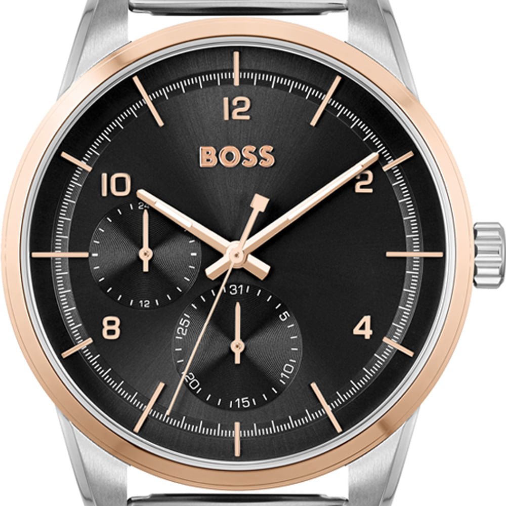Hugo Boss Sophio Black Dial Silver Mesh Bracelet Watch for Men -1513961 Buy Now By Hugo Boss