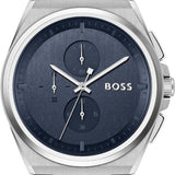 Hugo Boss Steer Chronograph Blue Dial Silver Steel Strap Watch For Men - 1514048 Buy Now By Hugo Boss