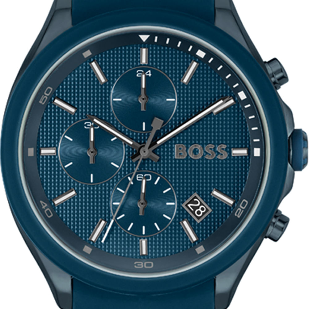 Hugo Boss Velocity Chronograph Blue Dial Blue Rubber Strap Watch For Men - 1514061 Buy Now By Hugo Boss