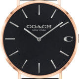 Coach Charles Black Ion Dial Black Mesh Bracelet Watch for Men - 14602470 Buy Now By Coach