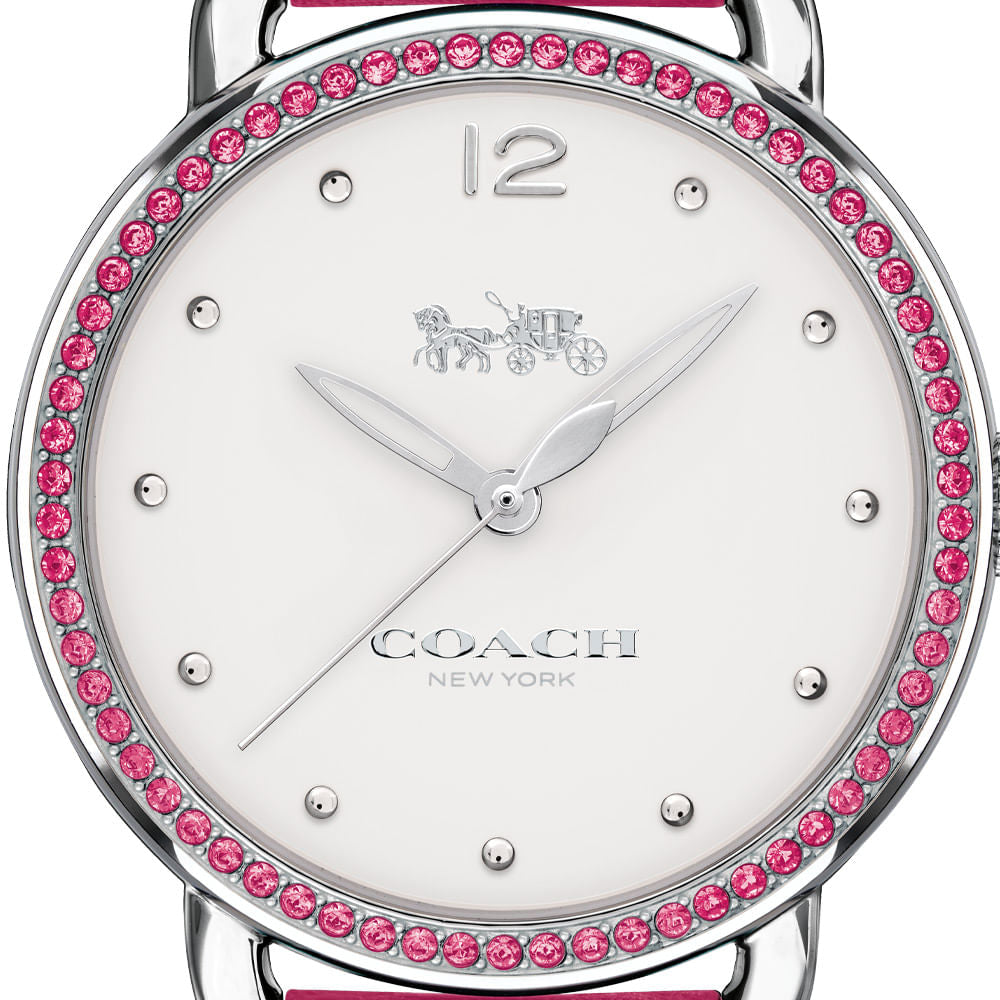 Coach Delancey White Dial Red Leather Strap Watch for Women - 14502879 Buy Now By Coach