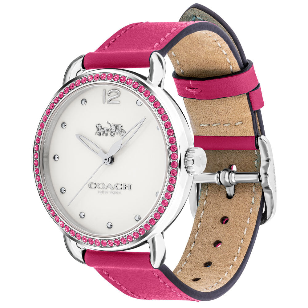Coach Delancey White Dial Red Leather Strap Watch for Women - 14502879 Buy Now By Coach
