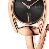 Gucci Horsebit Collection Black Dial Rose Gold Steel Strap Watch For Women - YA139507 Buy Now By Gucci
