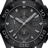 Tag Heuer Aquaracer Automatic Chronograph Special Edition Titanium Grey Dial Black Leather Strap Watch for Men - CAY218B.FC6370 Buy Now By Tag Heuer