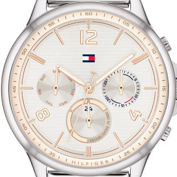 Tommy Hilfiger Harper Chronograph White Dial Silver Steel Strap Watch For Women - 1782222 Buy Now By Tommy Hilfiger