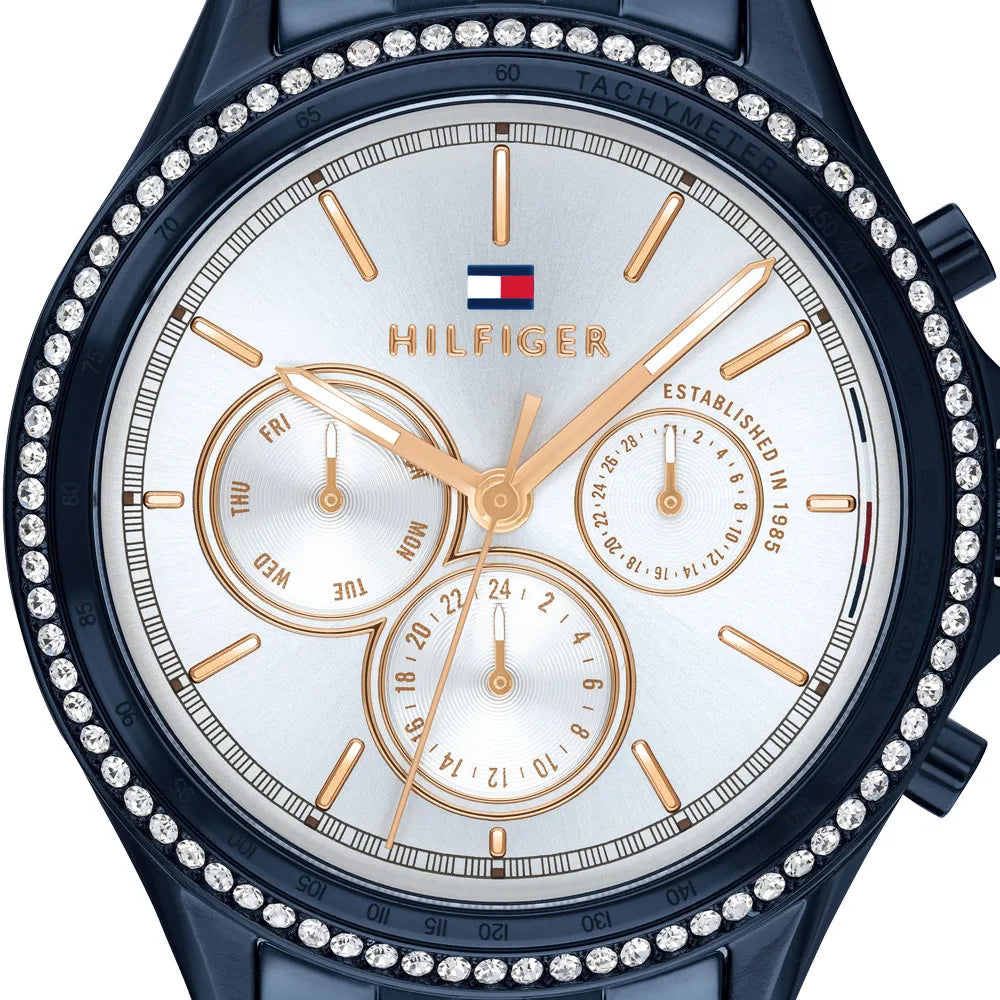 Tommy Hilfiger Ari Diamonds White Dial Blue Steel Strap Watch for Women - 1782003 Buy Now By Tommy Hilfiger