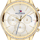 Tommy Hilfiger Ari Multifunction Diamonds Silver Dial Gold Steel Strap Watch for Women - 1781977 Buy Now By Tommy Hilfiger