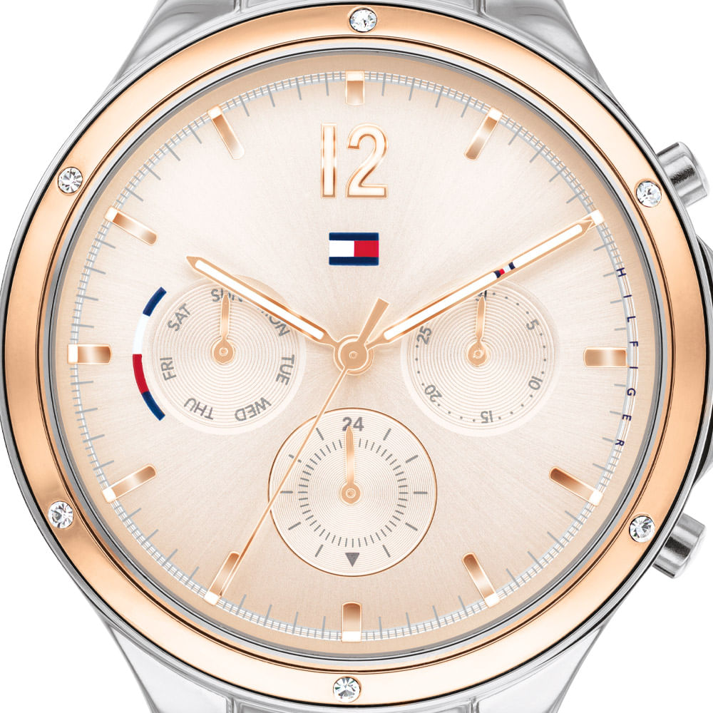 Tommy Hilfiger Eve Chronograph Quartz Pink Dial Silver Steel Strap Watch For Women - 1782279 Buy Now By Tommy Hilfiger