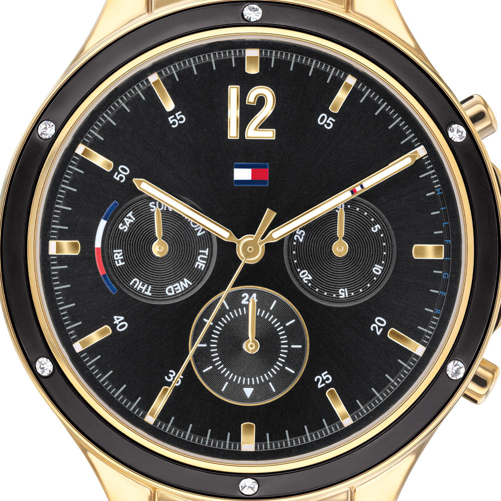 Tommy Hilfiger Eve Chronograph Quartz Black Dial Black Silicone Strap Watch For Women - 1782282 Buy Now By Tommy Hilfiger