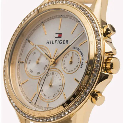 Tommy Hilfiger Ari Diamonds White Dial Cream Leather Strap Watch for Women - 1781982 Buy Now By Tommy Hilfiger