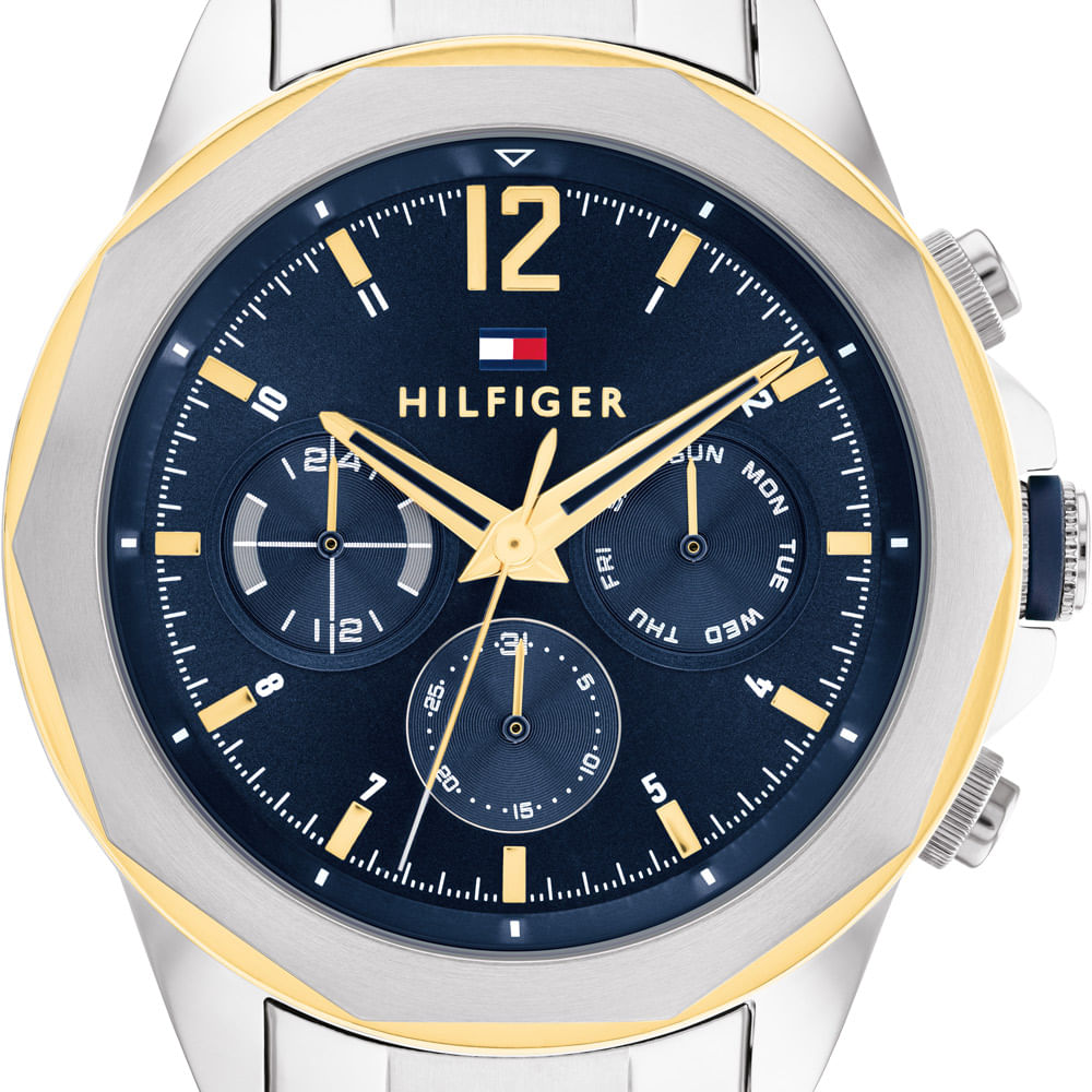 Tommy Hilfiger Lars Chronograph Blue Dial Silver Steel Strap Watch For Men - 1792059 Buy Now By Tommy Hilfiger