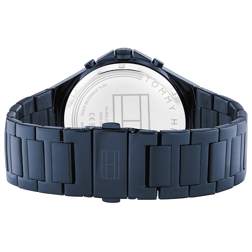 Tommy Hilfiger Justin Chronograph Blue Dial Blue Steel Strap Watch For Men - 1792058 Buy Now By Tommy Hilfiger