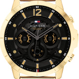 Tommy Hilfiger Luca Chronograph Black Dial Gold Steel Strap Watch For Men - 1710511 Buy Now By Tommy Hilfiger