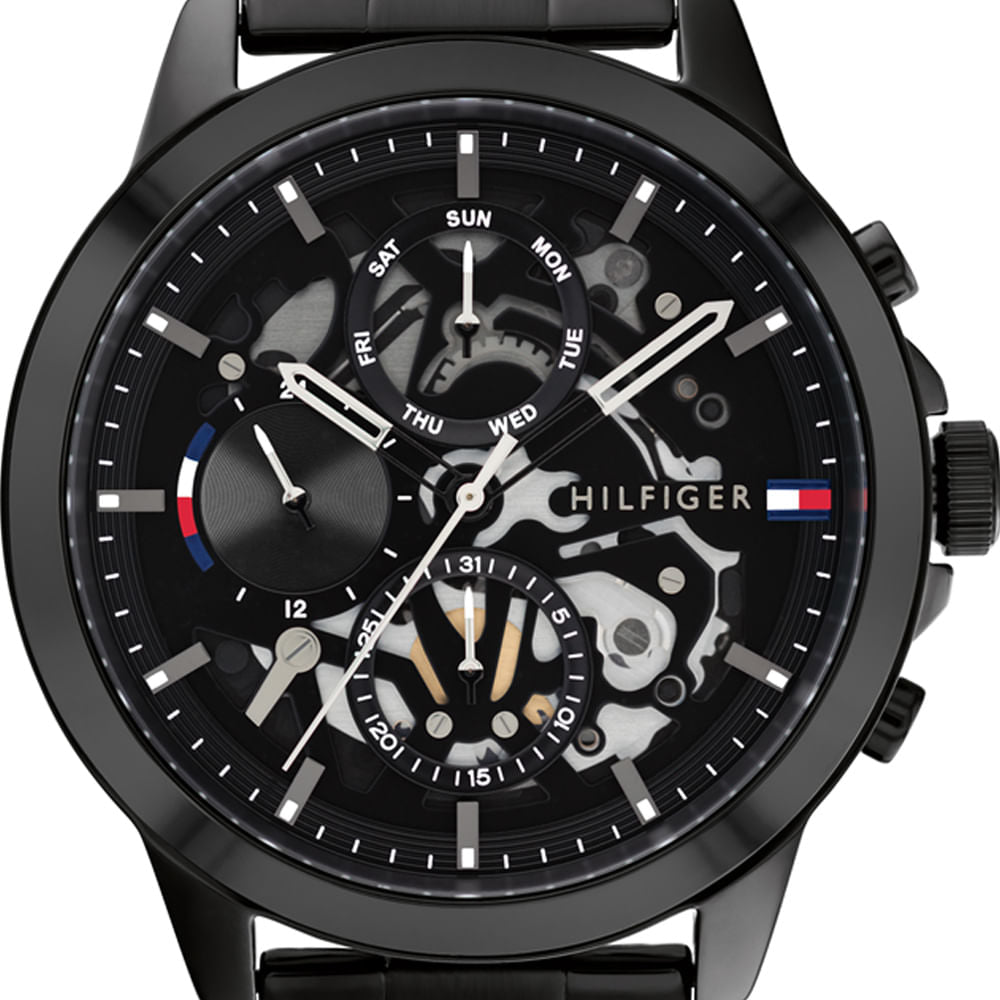 Tommy Hilfiger Henry Chronograph Black Dial Black Steel Strap Watch For Men - 1710478 Buy Now By Tommy Hilfiger