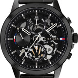 Tommy Hilfiger Henry Chronograph Black Dial Black Steel Strap Watch For Men - 1710478 Buy Now By Tommy Hilfiger