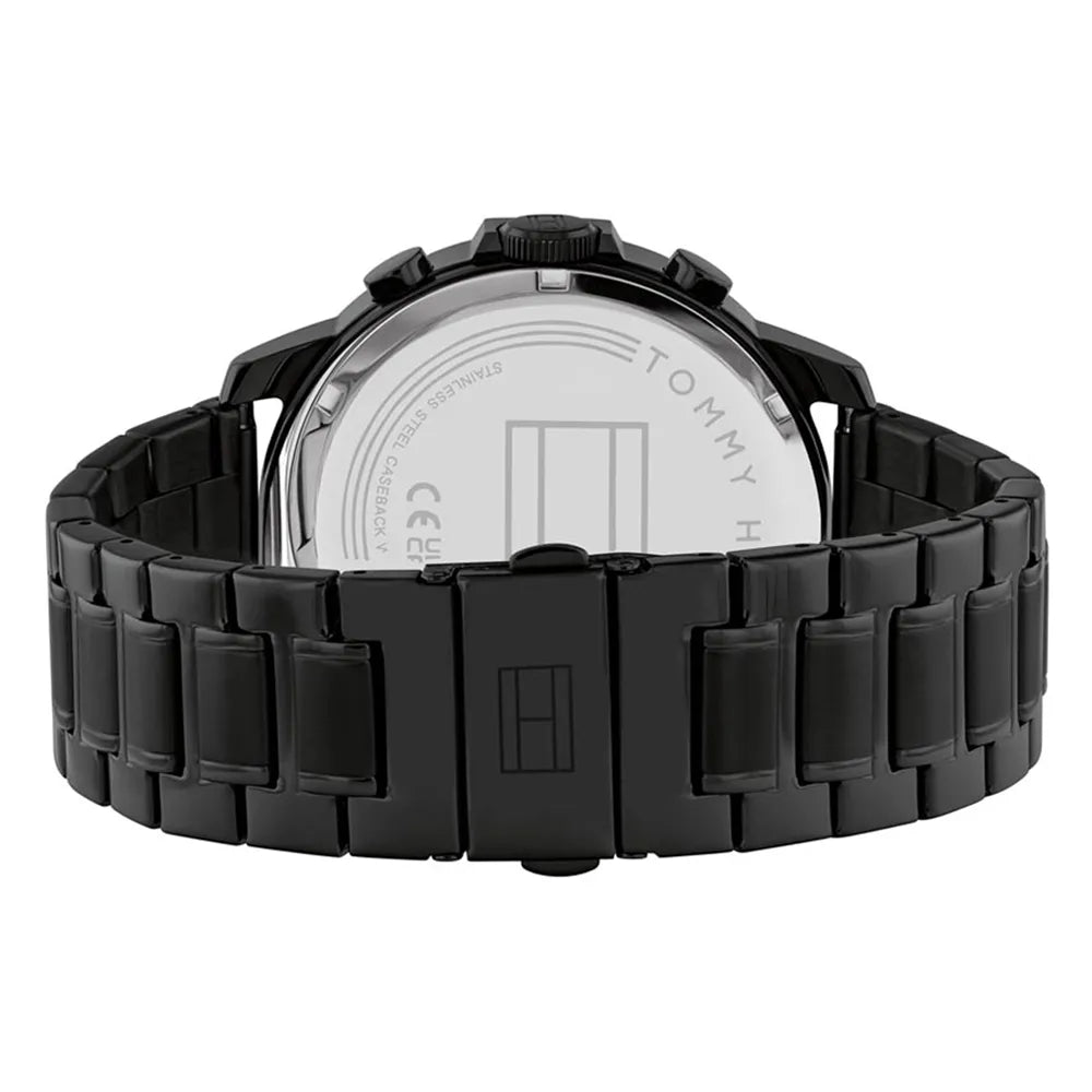 Tommy Hilfiger Classic Chronograph Black Dial Black Steel Strap Watch For Men - 1710494 Buy Now By Tommy Hilfiger