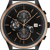 Tommy Hilfiger Weston Chronograph Black Dial Black Mesh Bracelet Watch For Men - 1710505 Buy Now By Tommy Hilfiger