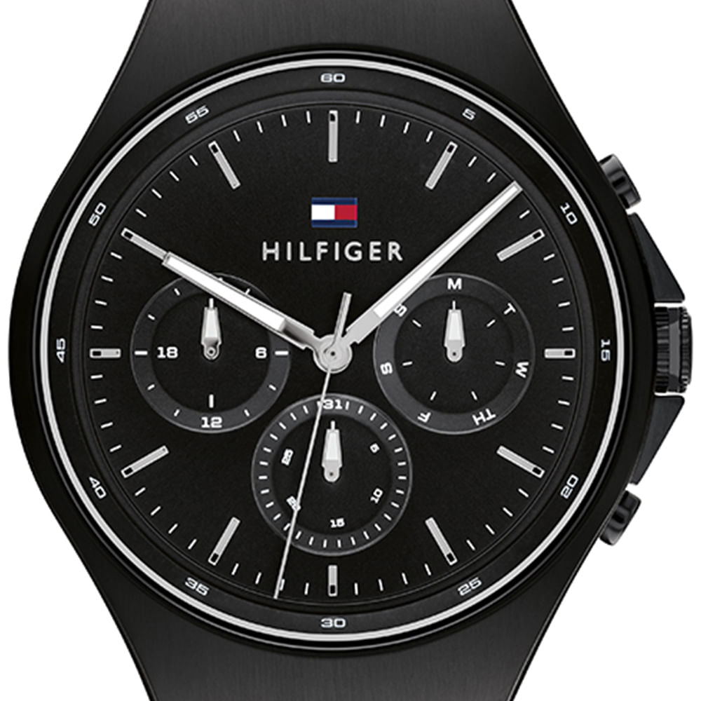 Tommy Hilfiger Justin Chronograph Black Dial Black Steel Strap Watch For Men - 1792055 Buy Now By Tommy Hilfiger